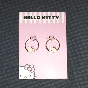 Hello Kitty Pink and Gold Earrings